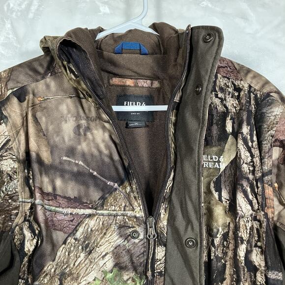 Youth Lg Field&Stream Mossy Oak Break Up Country Camo Jacket W/Hood - Picture 4 of 14